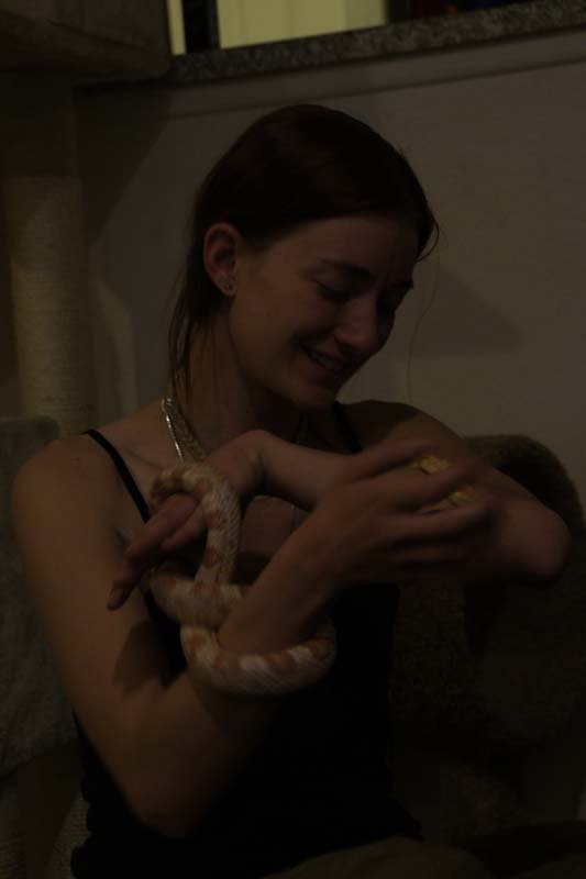 kelsey with snake